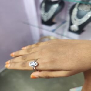 CZ Stones Silver Finger Ring