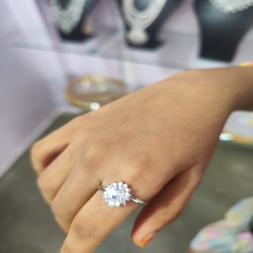 CZ Stones Silver Finger Ring