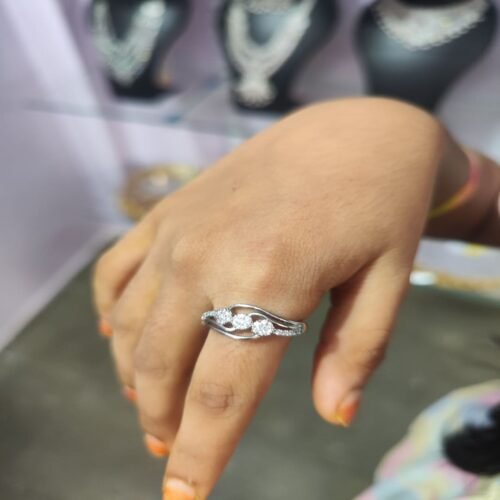 CZ Stones Silver Finger Ring