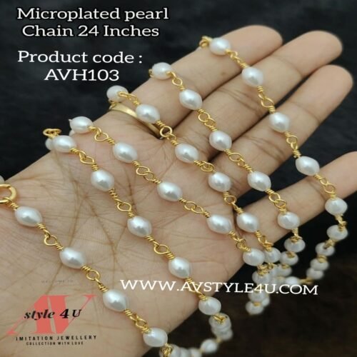 Micro-Plated Pearls Haram – 24 Inches