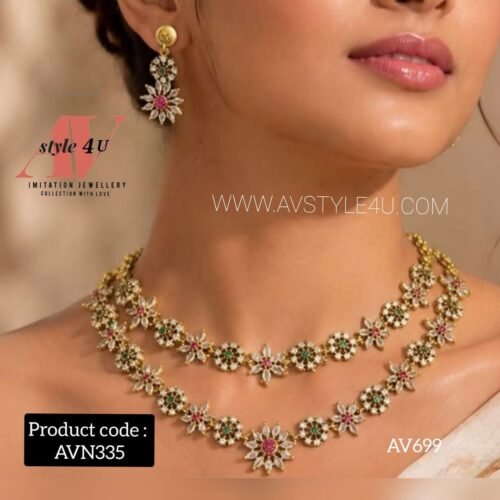 Premium-Quality Nakshi Double Layer Necklace