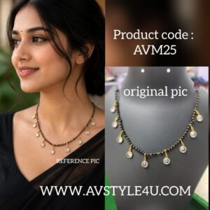 Elegant Hanging CZ Short Mangalsutra