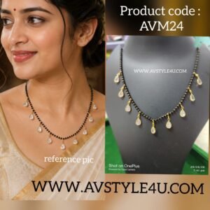 Hanging CZ Stones Short Mangalsutra