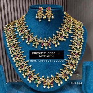 CZ Bridal Necklace & Haram Combo