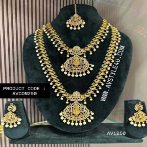 CZ Bridal Necklace & Haram Combo