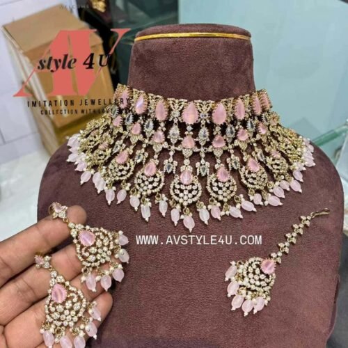 CZ CHOKER SET PRODUCTCODEAVN363-3999 (3) CZ Choker Set