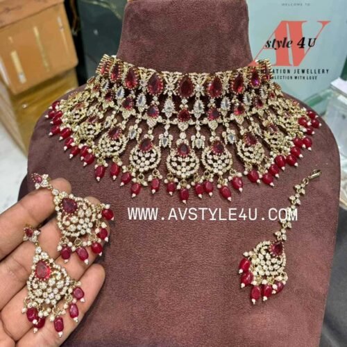 CZ CHOKER SET PRODUCTCODEAVN363-3999 (5) CZ Choker Set