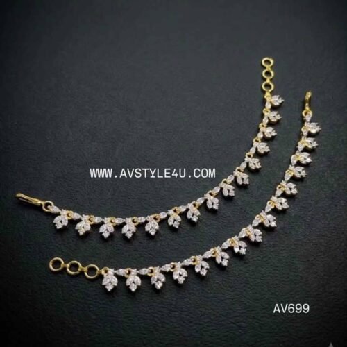 CZ Diamond Finish Earchians PRODUCTCODEAVEC32-699 (2) CZ-Diamond-Finish Earchains