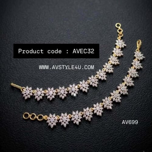 CZ Diamond Finish Earchians PRODUCTCODEAVEC32-699 CZ-Diamond-Finish Earchains
