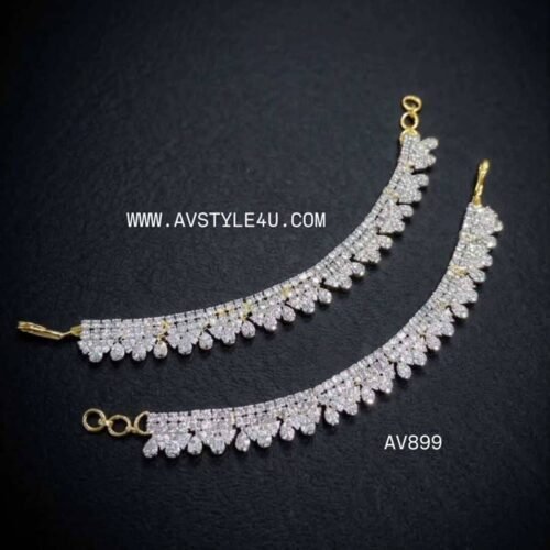 CZ Diamond Finish Earchians PRODUCTCODEAVEC32-899 CZ-Diamond-Finish Earchains