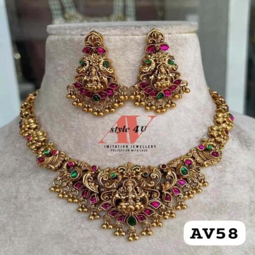 Elegant Lakshmi Necklace Set