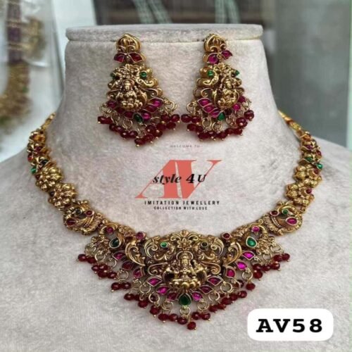 Elegant Lakshmi Necklace Set
