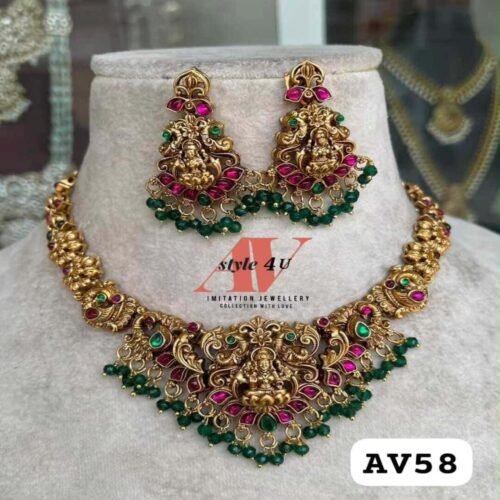 Elegant Lakshmi Necklace Set