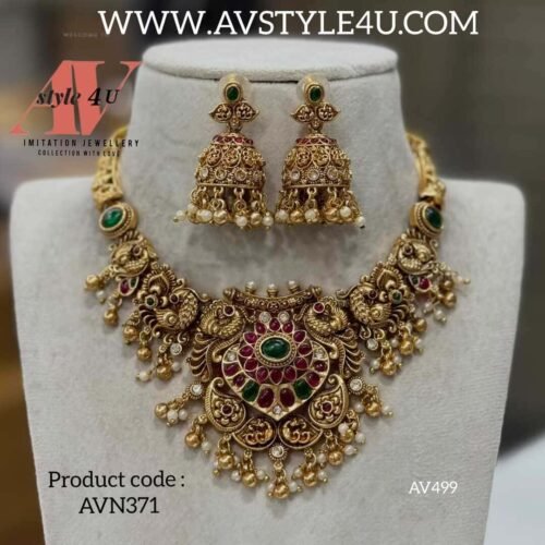 Elegant Nakshi Necklace Set