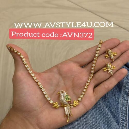 Parrot AD Necklace Set At Lowest Price PRODUCTCODEAVN372 Parrot AD Stone Necklace