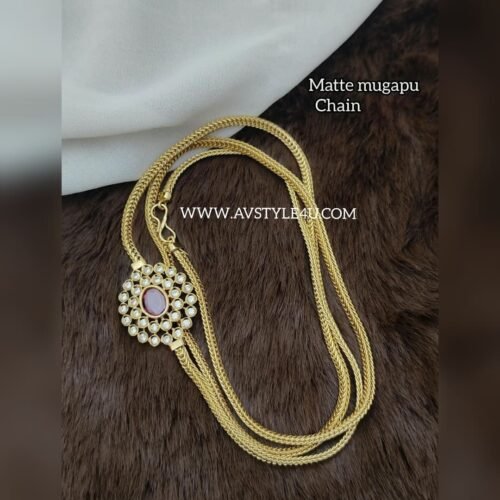 Traditional Gold Tone MOP Or Thali Chain jewellery for Women PRODUCTCODEAVMOP28-599-pink Gold Tone Thali Chain